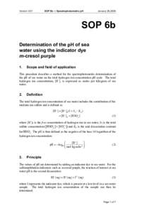 Version[removed]SOP 6b — Spectrophotometric pH January 28,2009