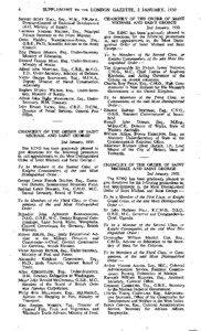 SUPPLEMENT TO THE LONDON GAZETTE, 2 JANUARY, 1950 Stewart SCOTT HALL, Esq., M.Sc., F.RAe.S., Director-General of Technical Development