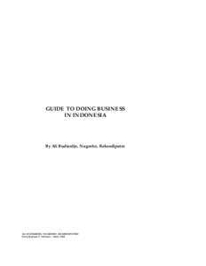 Business law / Joint venture / International relations / Nugroho / Indonesian occupation of East Timor / Indonesian law / Indonesia / Southeast Asia