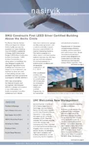 nasir vik elevated view Vol. 6, Issue 4, Fall[removed]SIKU Constructs First LEED Silver Certified Building