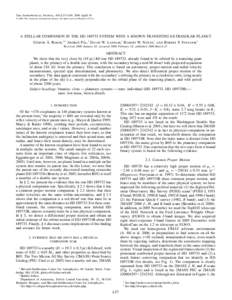 The Astrophysical Journal, 641:L57–L60, 2006 April 10 䉷 2006. The American Astronomical Society. All rights reserved. Printed in U.S.A. A STELLAR COMPANION IN THE HD[removed]SYSTEM WITH A KNOWN TRANSITING EXTRASOLAR P