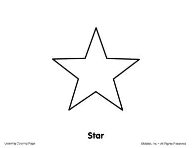 Star Learning Coloring Page ©Mattel, Inc. • All Rights Reserved  