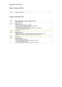 Agenda 9th Corot week Monday, 5 December[removed]Scientific Committee (1)