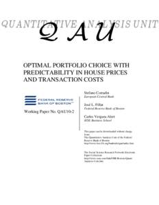 Optimal Portfolio Choice with Predictability in House Prices and Transaction Costs