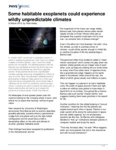 Some habitable exoplanets could experience wildly unpredictable climates