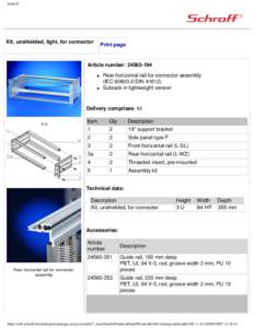 Schroff  Kit, unshielded, light, for connector Print page