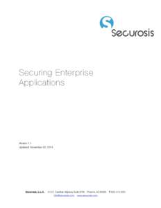 Securing Enterprise Applications   Version 1.1