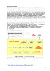 De ketenbenadering1 In de Technologieverkenning Nederlandstalige taal- en spraaktechnologie van M&I/Partners wordt uitgebreid uiteengezet hoe het TST-innovatieproces kan worden beschouwd als een gelaagde keten met vier l
