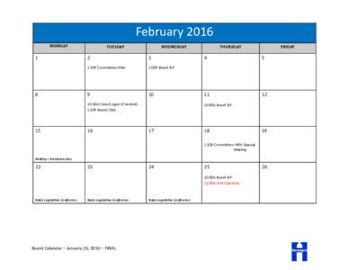 Month Basic Calendar (any year)