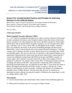 Municipal Securities Rulemaking Board / Stock market / Finance / Investment / U.S. Securities and Exchange Commission / Bond / Financial adviser / Security / The Bond Buyer / Financial economics / Economics / Business