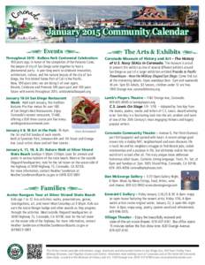 January 2015 Community Calendar Events The Arts & Exhibits  Throughout[removed]Balboa Park Centennial Celebration: