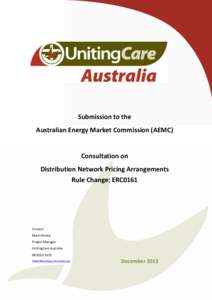 Submission to the Australian Energy Market Commission (AEMC) Consultation on Distribution Network Pricing Arrangements Rule Change: ERC0161