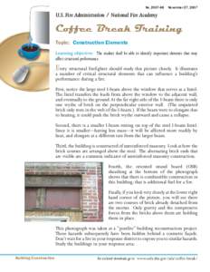 Coffee Break Training Bulletin: Construction Elements