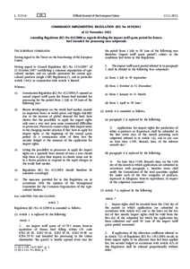 Commission Implementing Regulation (EU) No[removed]of 12 November 2012 amending Regulation (EC) No[removed]as regards dividing the import tariff quota period for frozen beef intended for processing into subperiods