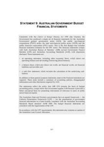 Statement 9: Australian Government Budget Financial Statements