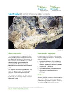 Case Study: Chromite mining and processing  April 2015 About case studies