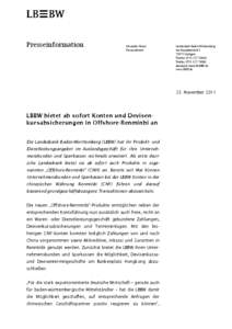 Presseinformation  Alexander Braun Pressereferent  Landesbank Baden-Württemberg