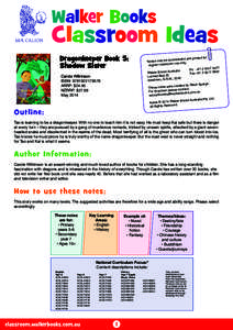 Walker Books  Classroom Ideas Dragonkeeper Book 5: Shadow Sister