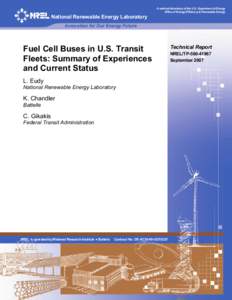 Fuel Cell Buses in U.S. Transit Fleets: Summary of Experiences and Current Status