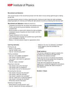 Microsoft Word - RecruitmentSelection.doc