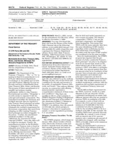 [removed]Federal Register / Vol. 65, No[removed]Friday, November 3, [removed]Rules and Regulations chronological order by ‘‘Date of Final	 Publication’’ to read as follows: