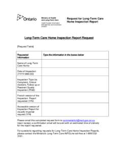 Long-Term Care Home Accessible Inspection Report Request