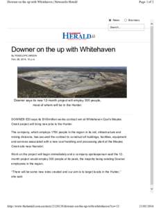Downer on the up with Whitehaven | Newcastle Herald  Page 1 of 2 News Search...