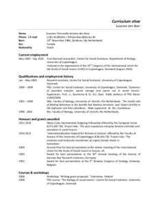 Microsoft Word - CV Susanne den Boer.doc