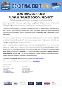 Beko Final EightAl via il basket school project