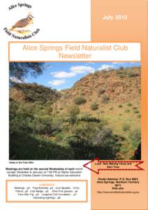 [removed]July 2010 Alice Springs Field Naturalist Club Newsletter