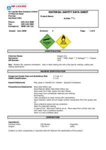 Oxygen / Anesthetic equipment / Containers / Gas cylinder / Oxidizing agents / Dangerous goods / Fire extinguisher / Internal combustion engine / Material safety data sheet / Safety / Chemistry / Technology