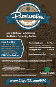 Architectural history / Cedar Rapids metropolitan area / Cedar Rapids /  Iowa / National Trust for Historic Preservation / Museology / Preservation / Cedar Rapids / Historic preservation / Humanities / Cultural studies