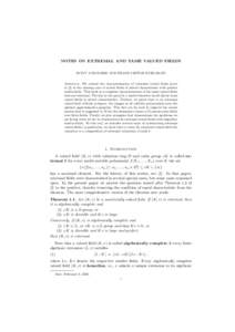 NOTES ON EXTREMAL AND TAME VALUED FIELDS SYLVY ANSCOMBE AND FRANZ-VIKTOR KUHLMANN Abstract. We extend the characterization of extremal valued fields given in [2] to the missing case of valued fields of mixed characterist