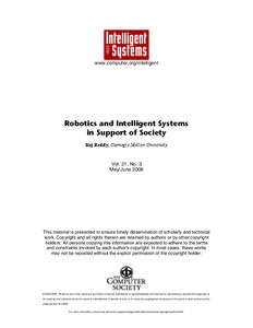 www.computer.org/intelligent  Robotics and Intelligent Systems