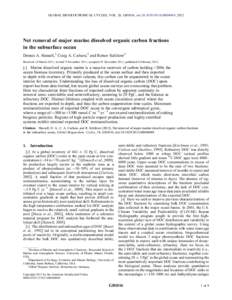 Net removal of major marine dissolved organic carbon fractions in the subsurface ocean