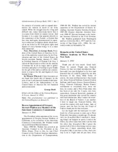 Administration of George Bush, [removed]Jan[removed]the miracle of creation, and to expand alternatives for women in need—is far from ended. While the struggle may be a long and