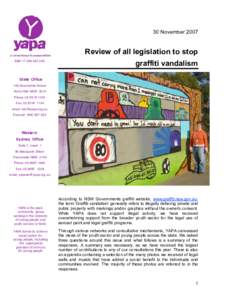 YAPA graffiti law submission 2007
