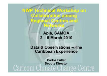 NWP Workshop on Methods and Tools & Observations and Data