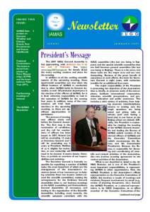 Newsletter  INSIDE THIS ISSUE: IAMAS Symposium on Extreme