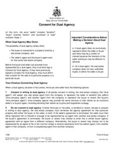 Consent for Dual Agency - MC (REQ[removed]