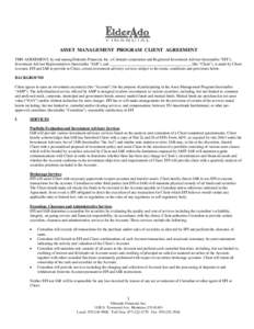 Microsoft Word - EFI Asset Management Program Client Agreementdoc