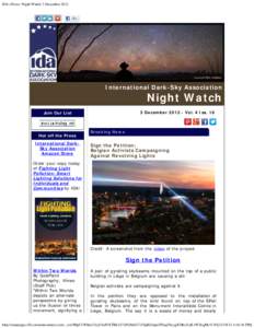 IDA eNews: Night Watch 3 December 2012