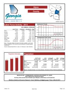 Glynn County Updated: Aug[removed]Employment Trends