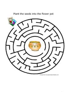 Plant the seeds into the flower pot  Printed from busybeekidsprintables.com 