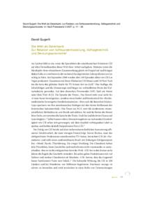 feierabend_2007.book Page 11 Tuesday, September 25, :26 PM  David Gugerli: Die Welt als Datenbank. zur Relation von Softwareentwicklung, Abfragetechnik und Deutungsautonomie. In: Nach Feierabend, p. 11 – 