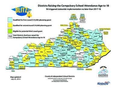 Districts Raising the Compulsory School Attendance Age to[removed]triggered statewide implementation no later than[removed]Ludlow Covington Beechwood Erlanger-Elsmere