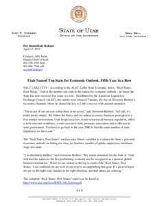 Business / Utah / American Legislative Exchange Council / Tax