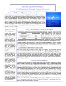 Water supply and sanitation in the United States / Water pollution / Maximum Contaminant Level / Environmental chemistry / Lake Tillery / Stanly County /  North Carolina / Purified water / Public water system / Water quality / Water / Geography of North Carolina / North Carolina