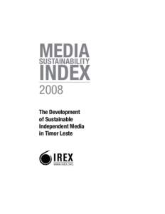 MEDIA SUSTAINABILITY INDEX 2008