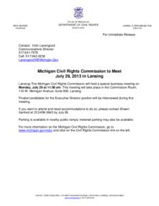 MCRC to Meet July[removed]in Lansing